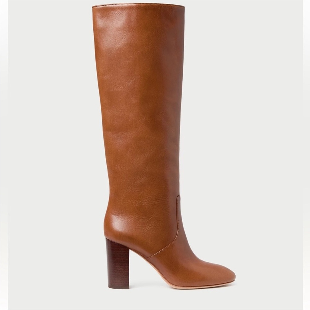 Loeffler Randall Brown Leather Heeled Boots Goldy Safari